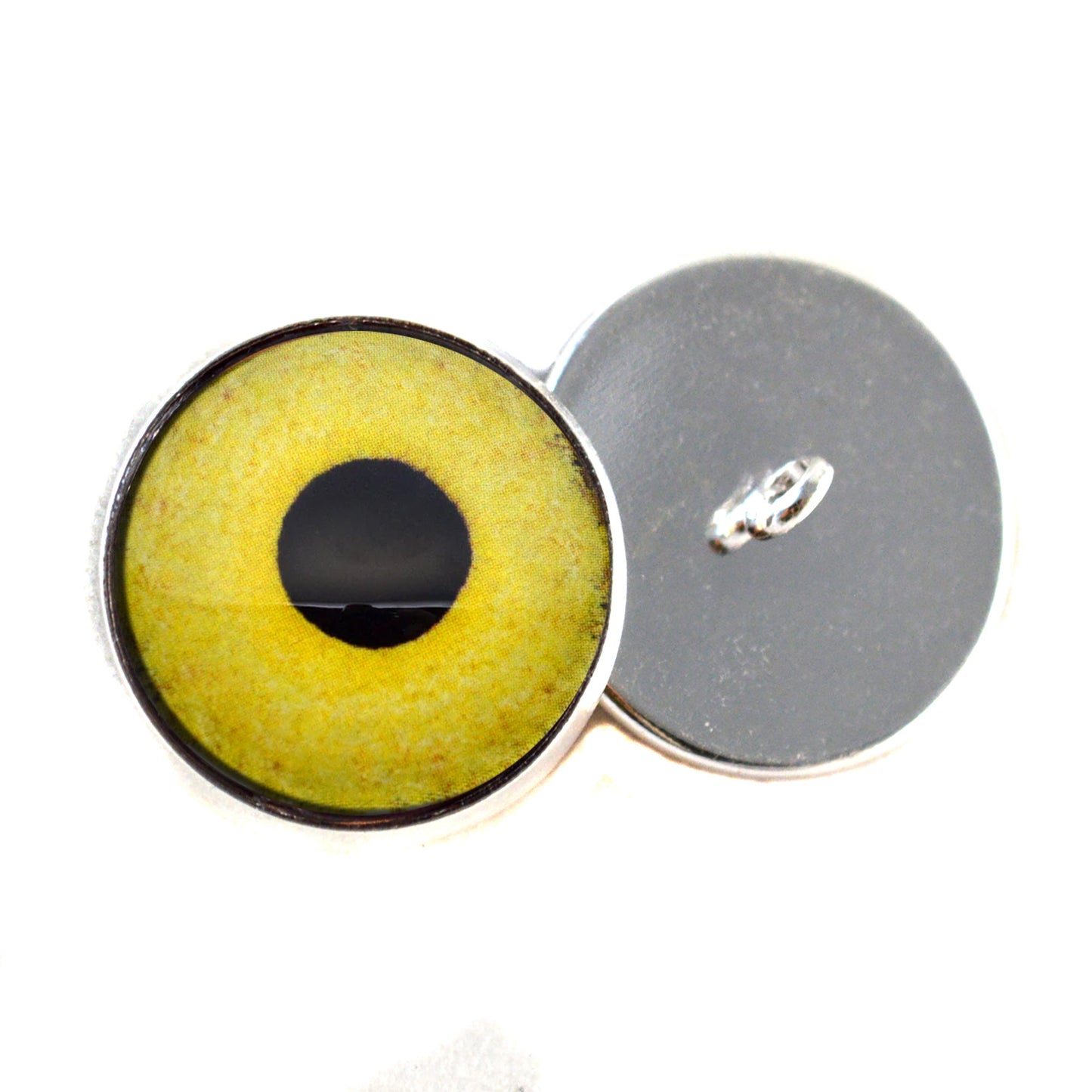 Light Yellow Owl Sew-On Button Glass Eyes - Prismatic Fiber Arts
