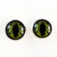 Green Alligator Sew-On Button Glass Eyes - Prismatic Fiber Arts
