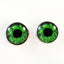 Intense Green Human Sew-On Button Glass Eyes - Prismatic Fiber Arts