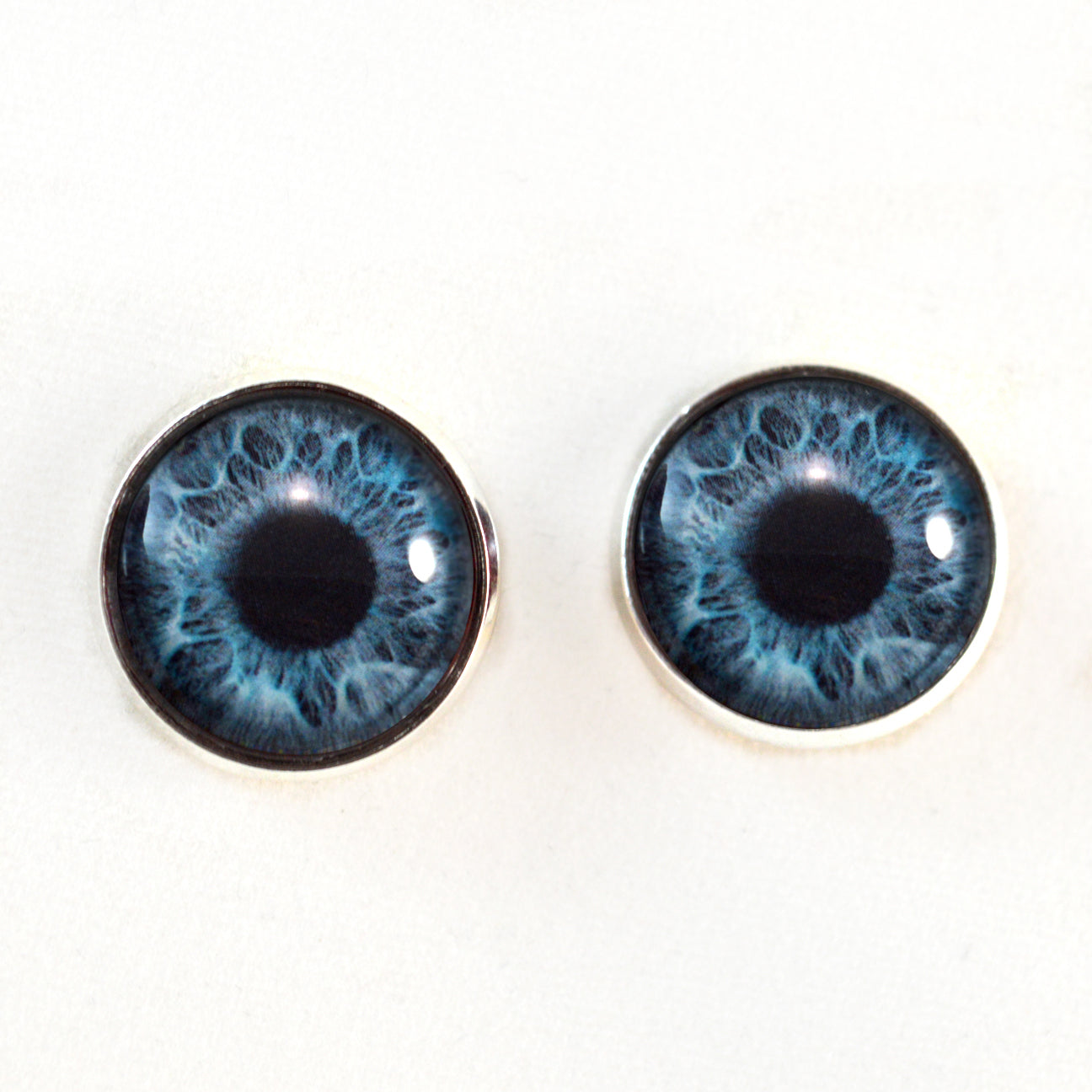Mint Blue Mermaid Sew-On Button Glass Eyes - Prismatic Fiber Arts
