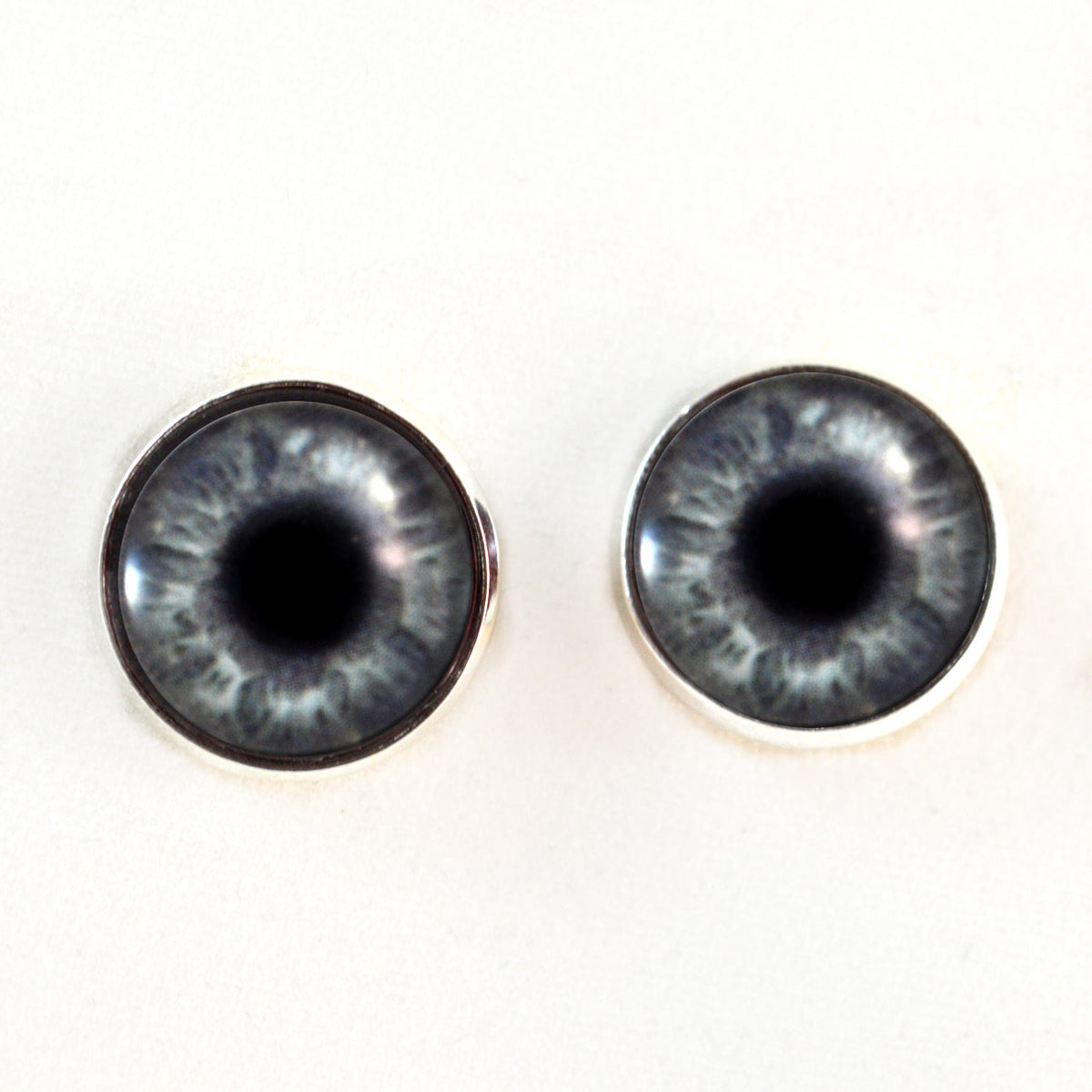 Sparkling Dark Gray Sew-On Button Glass Eyes - Prismatic Fiber Arts