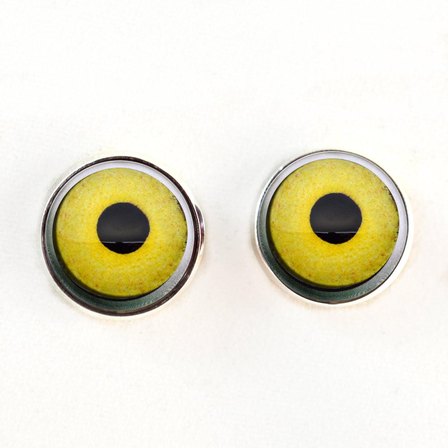 Light Yellow Owl Sew-On Button Glass Eyes - Prismatic Fiber Arts