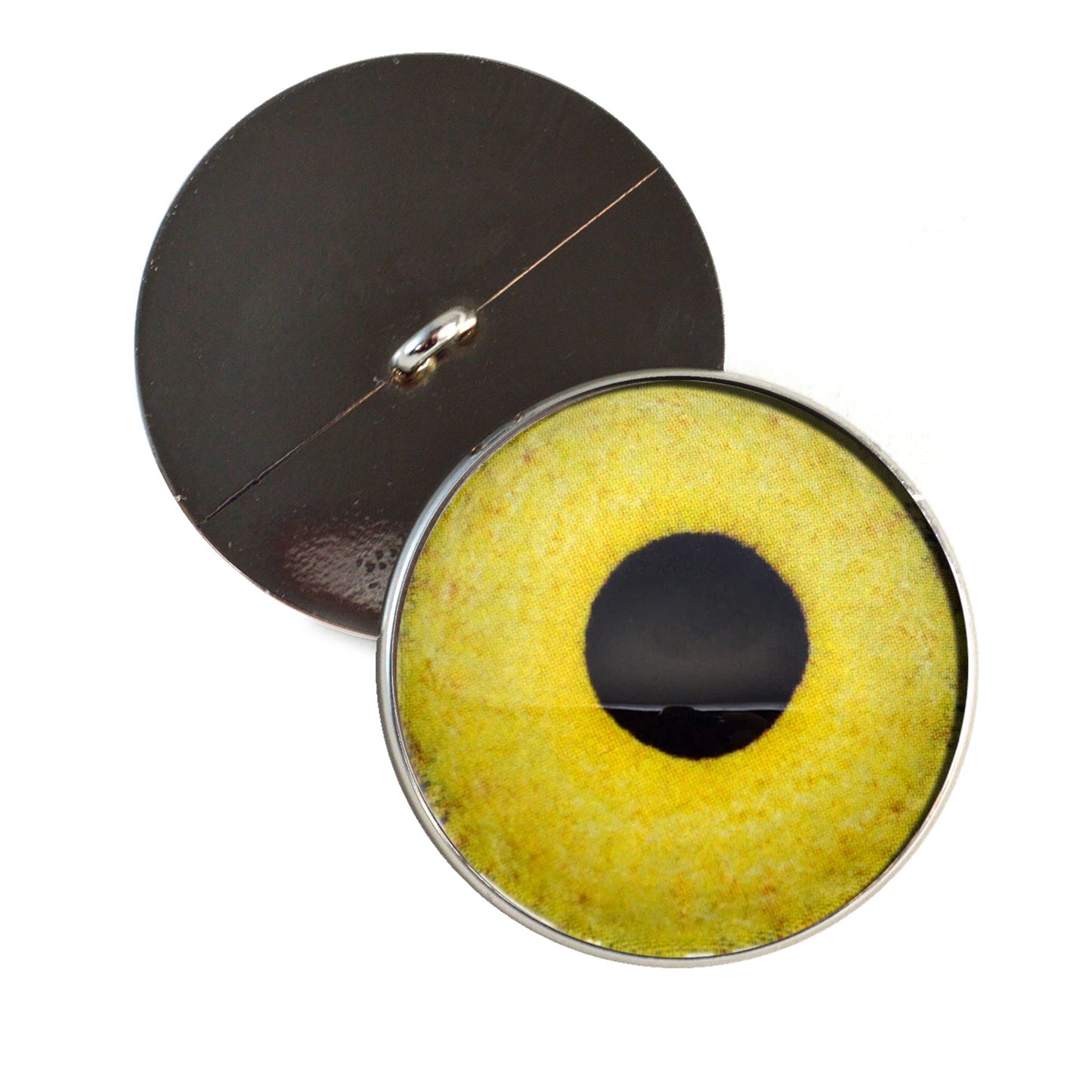 Light Yellow Owl Sew-On Button Glass Eyes - Prismatic Fiber Arts