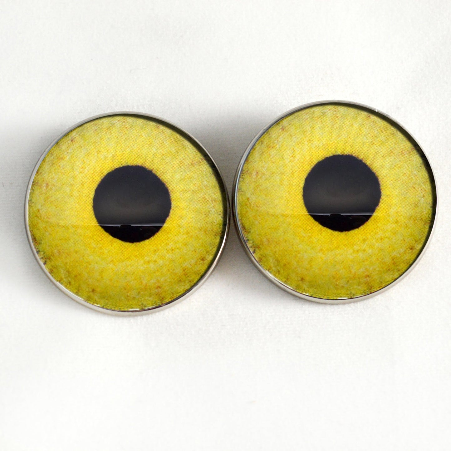 Light Yellow Owl Sew-On Button Glass Eyes - Prismatic Fiber Arts