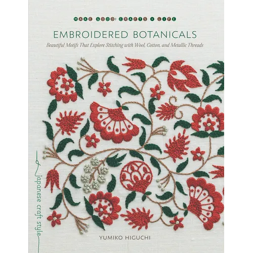 Embroidered Botanicals: Beautiful Motifs That Explore Stitching with Wool, Cotton, and Metallic Threads