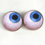 Side Glance Blue Human Sew-On Button Glass Eyes - Prismatic Fiber Arts