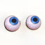 Side Glance Blue Human Sew-On Button Glass Eyes - Prismatic Fiber Arts