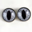 Silver Cat Sew-On Button Glass Eyes - Prismatic Fiber Arts