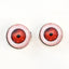 Sinister Scary Red Vampire Sew-On Button Glass Eyes - Prismatic Fiber Arts