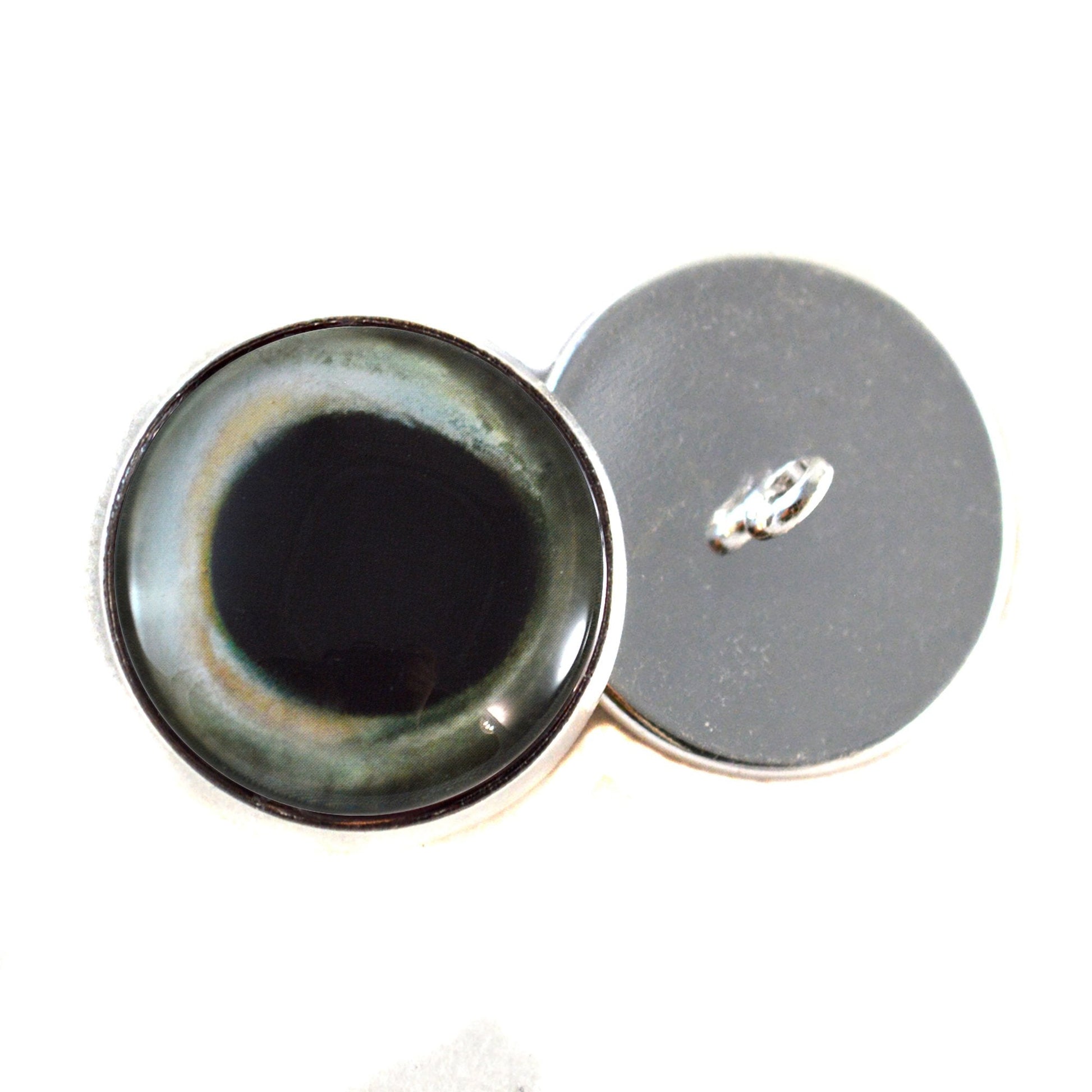 Skipjack Tuna Fish Sew-On Button Glass Eyes - Prismatic Fiber Arts