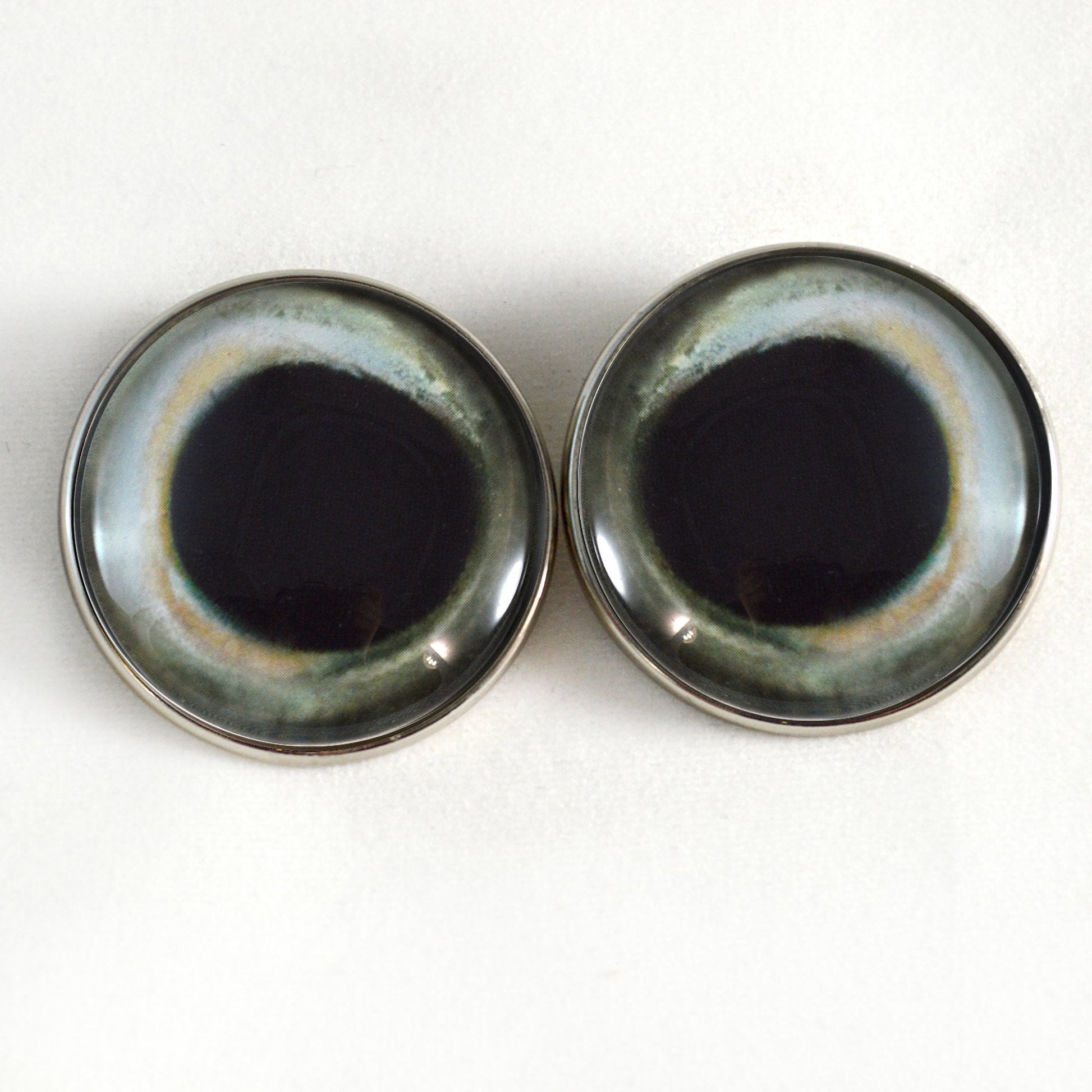 Skipjack Tuna Fish Sew-On Button Glass Eyes - Prismatic Fiber Arts