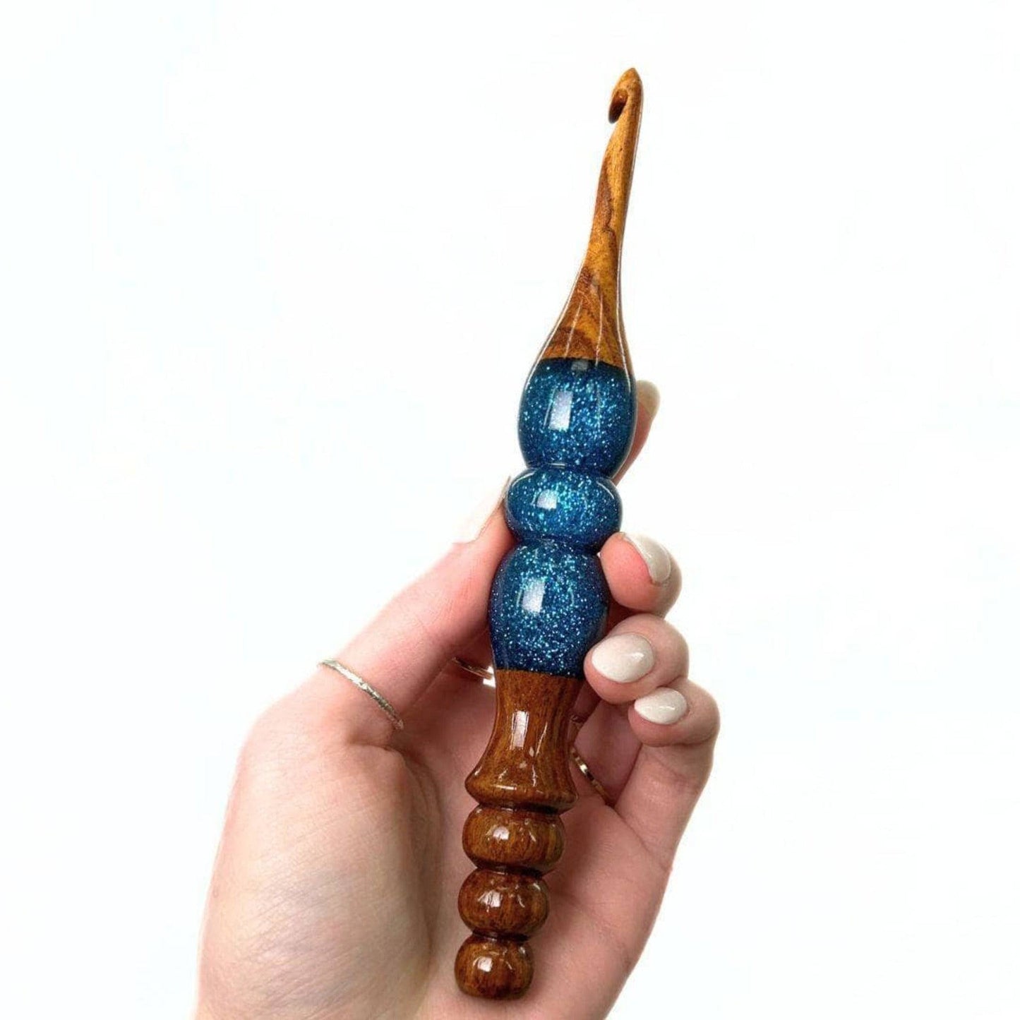 Sparkle Rosewood Crochet Hook - Prismatic Fiber Arts