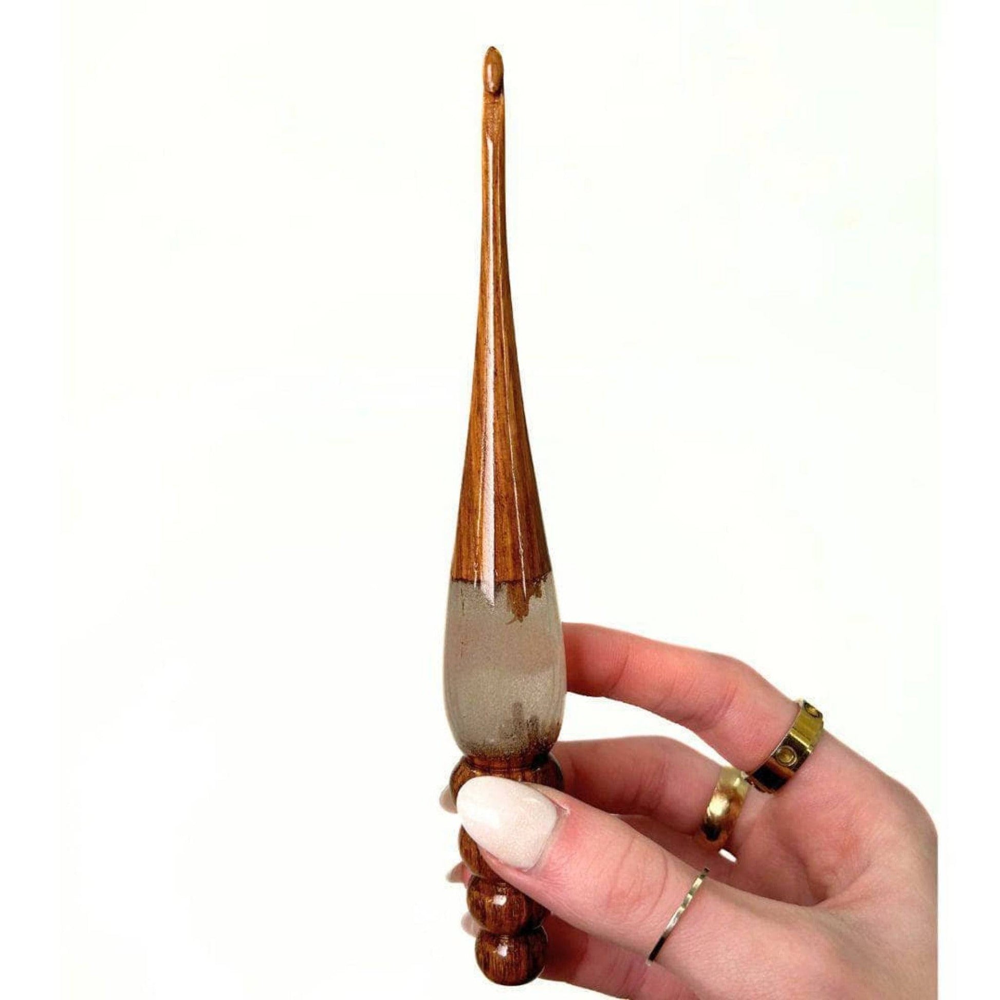 Sparkle Rosewood Crochet Hook - Prismatic Fiber Arts