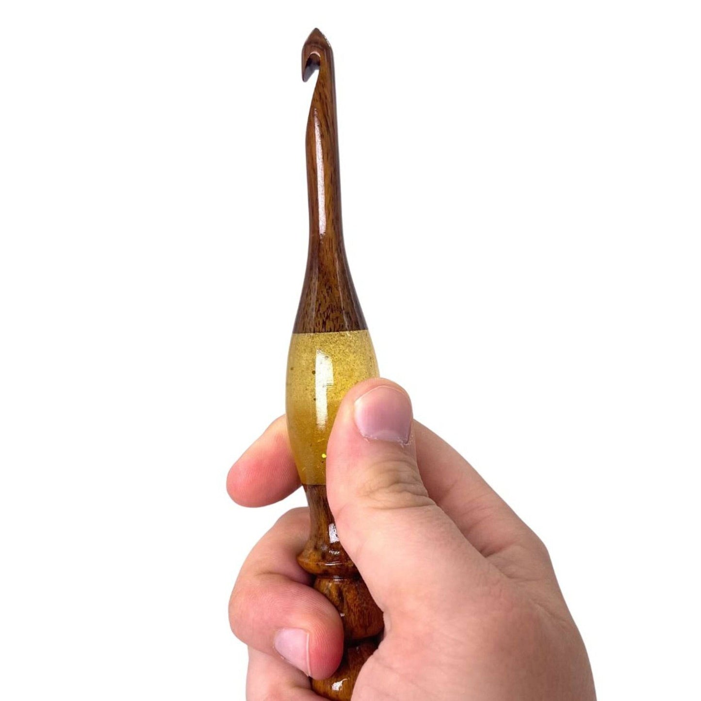 Sparkle Rosewood Crochet Hook - Prismatic Fiber Arts