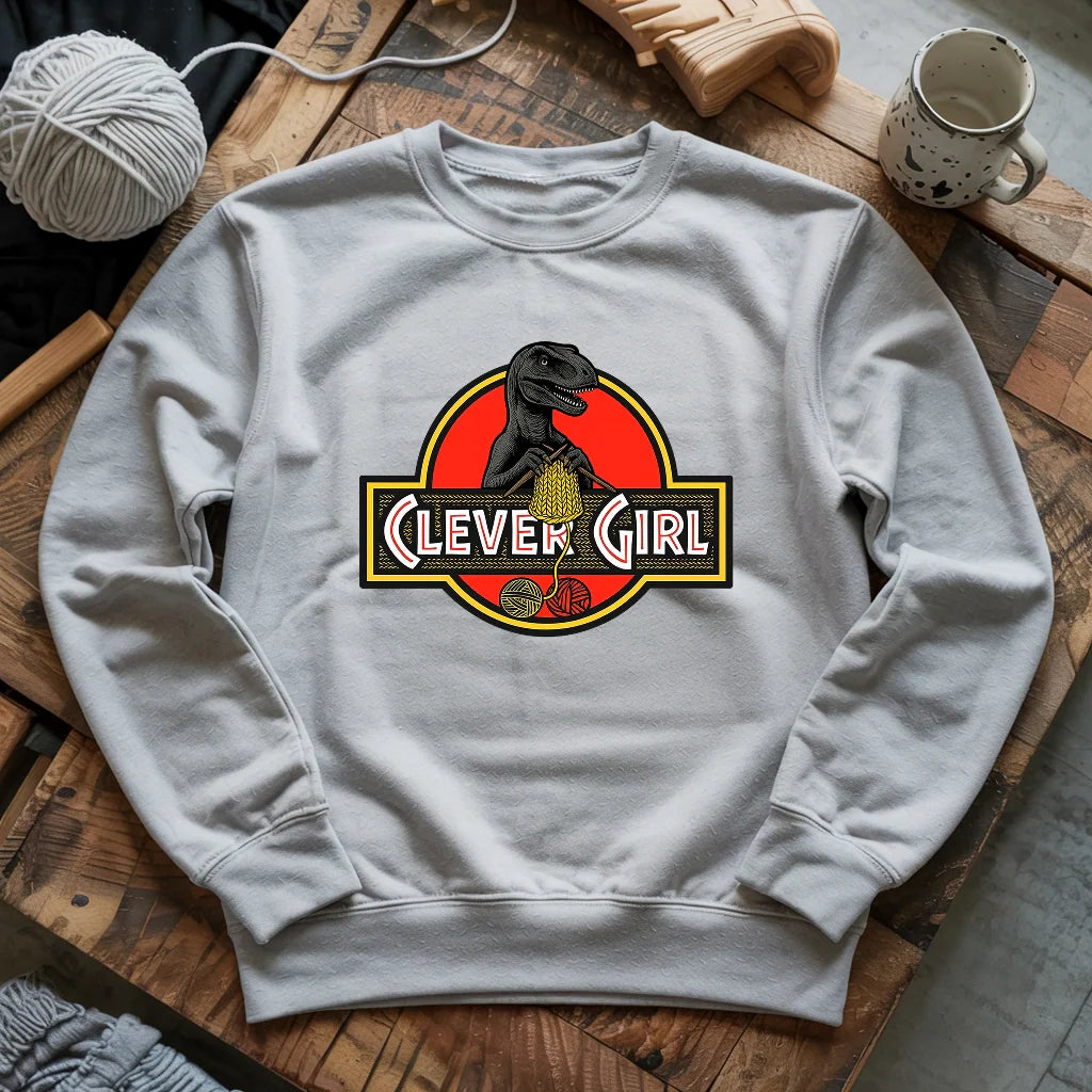 Clever Girl Sweatshirt - Prismatic Fiber Arts