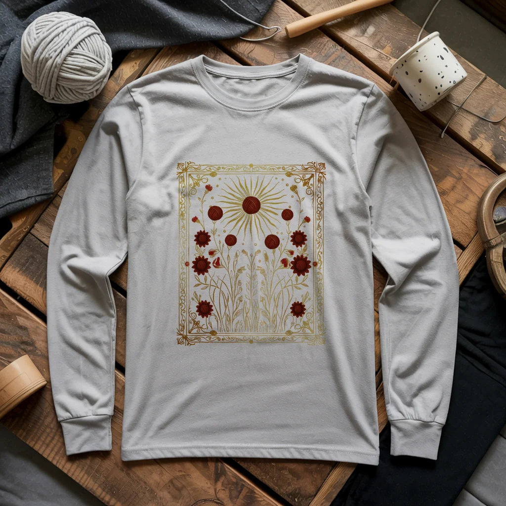 Energy Of Yarn Long Sleeve T-shirt - Prismatic Fiber Arts