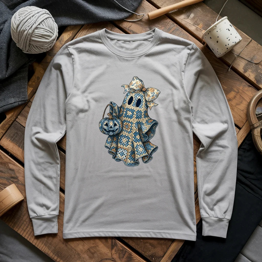 Granny Ghost Long Sleeve T-shirt - Prismatic Fiber Arts