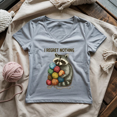 I Regret Nothing Lady V-neck - Prismatic Fiber Arts