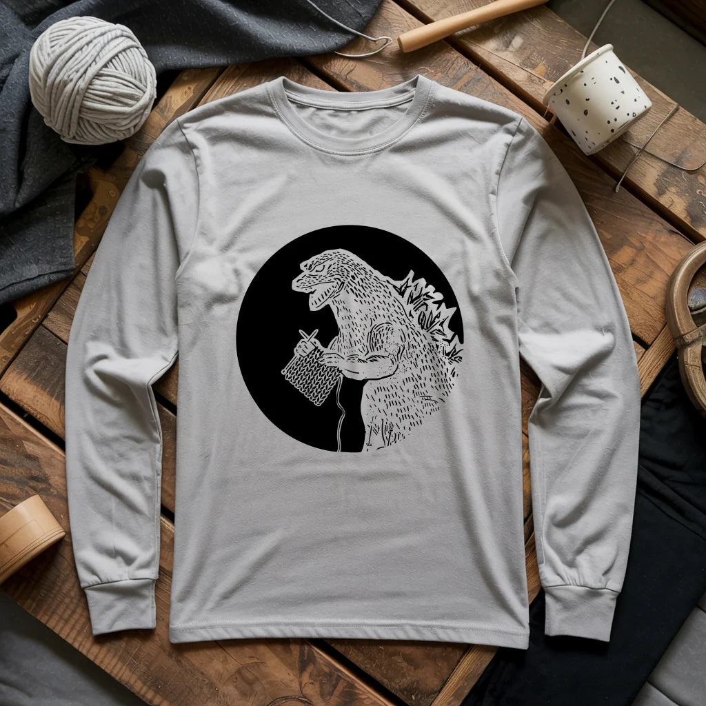 Knitzilla Long Sleeve T-shirt - Prismatic Fiber Arts