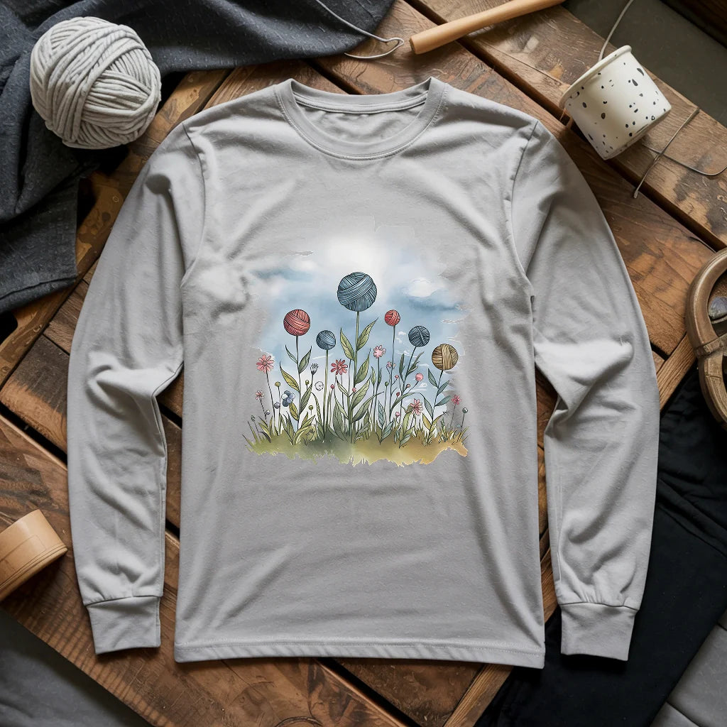 Yarn Field Long Sleeve T-shirt - Prismatic Fiber Arts