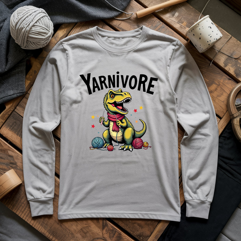 Yarnivore Crocheter Long Sleeve T-shirt - Prismatic Fiber Arts