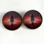Striking Red Galaxy Dragon Sew-On Button Glass Eyes - Prismatic Fiber Arts
