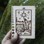 Maple Wood Moon Tarot Card Knitting Needle Gauge & 5" Ruler - Prismatic Fiber Arts