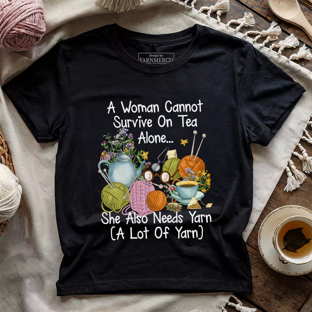 Tea & Yarn Lover T-shirt - Prismatic Fiber Arts