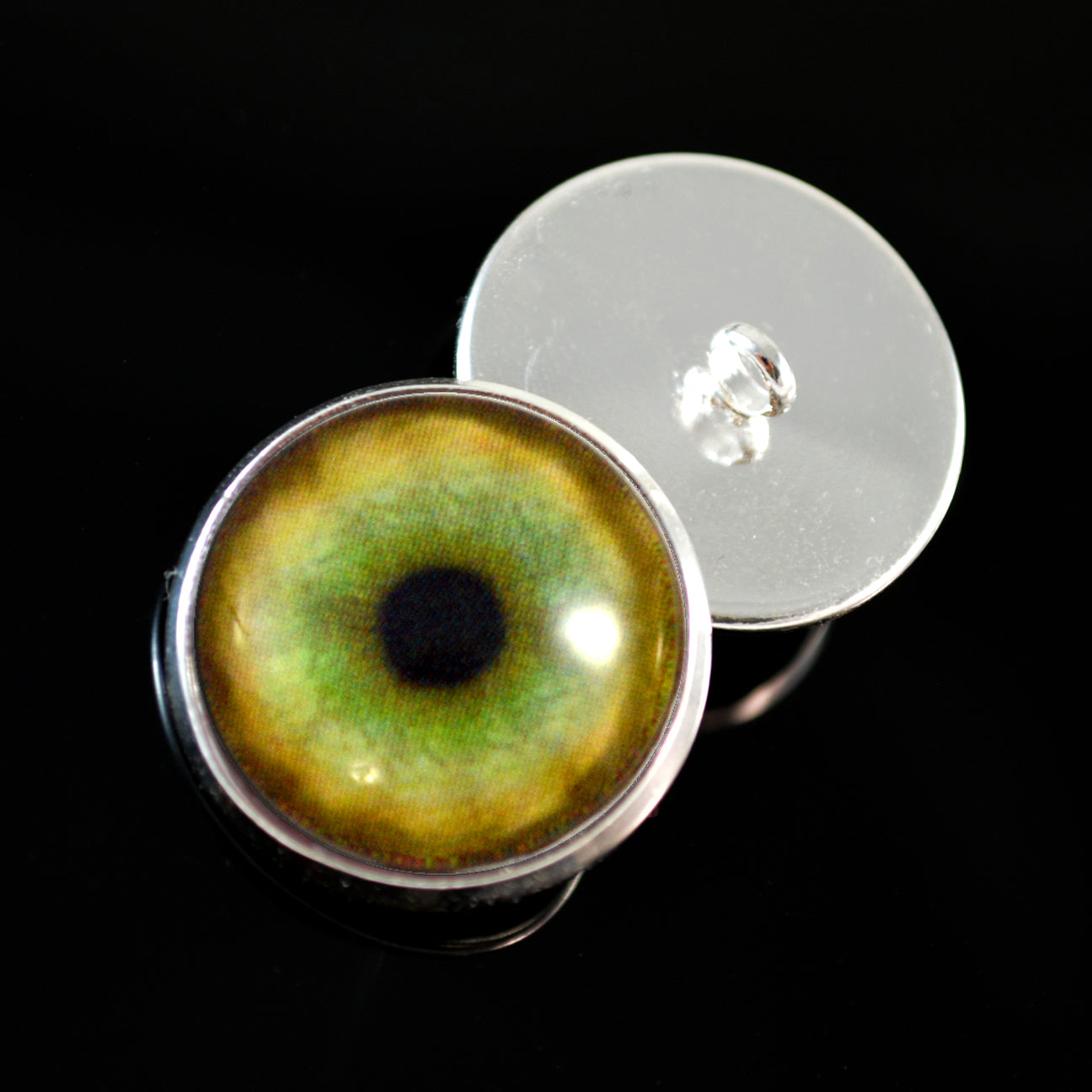 Tiger Sew-On Button Glass Eyes - Prismatic Fiber Arts