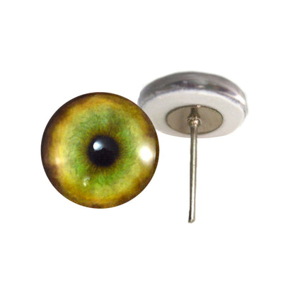 Tiger Glass Eyes on Wire Pin Posts