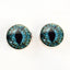 Turquoise Blue Dragon Sew-On Button Glass Eyes - Prismatic Fiber Arts
