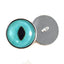 Bright Turquoise Cat Sew-On Button Glass Eyes - Prismatic Fiber Arts