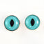 Bright Turquoise Cat Sew-On Button Glass Eyes - Prismatic Fiber Arts