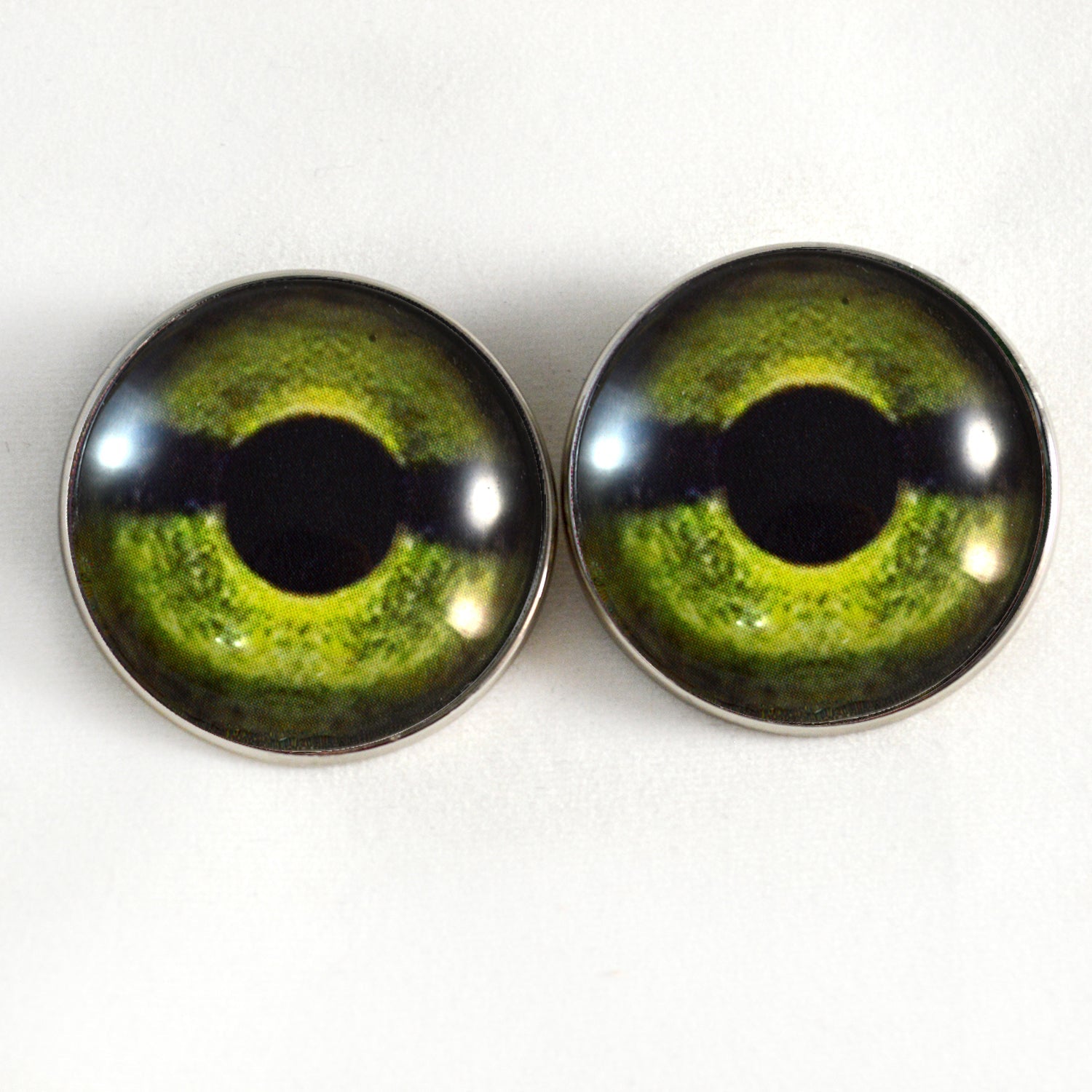 Green Sea Turtle Sew-On Button Glass Eyes - Prismatic Fiber Arts