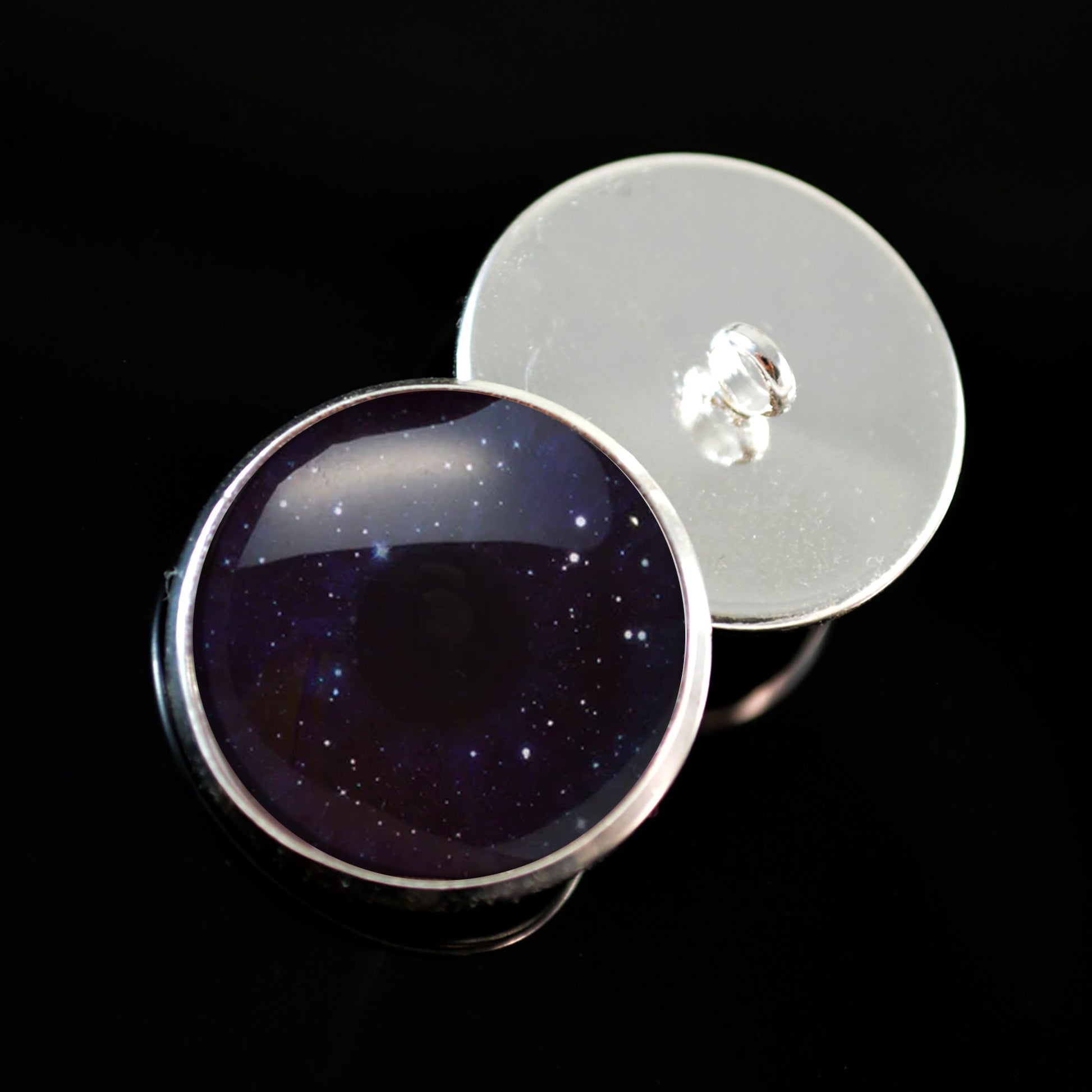 Twinkling Star Night Sky Sew-On Buttons Glass Eyes - Prismatic Fiber Arts