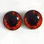 Red Vampire Sew-On Button Glass Eyes - Prismatic Fiber Arts