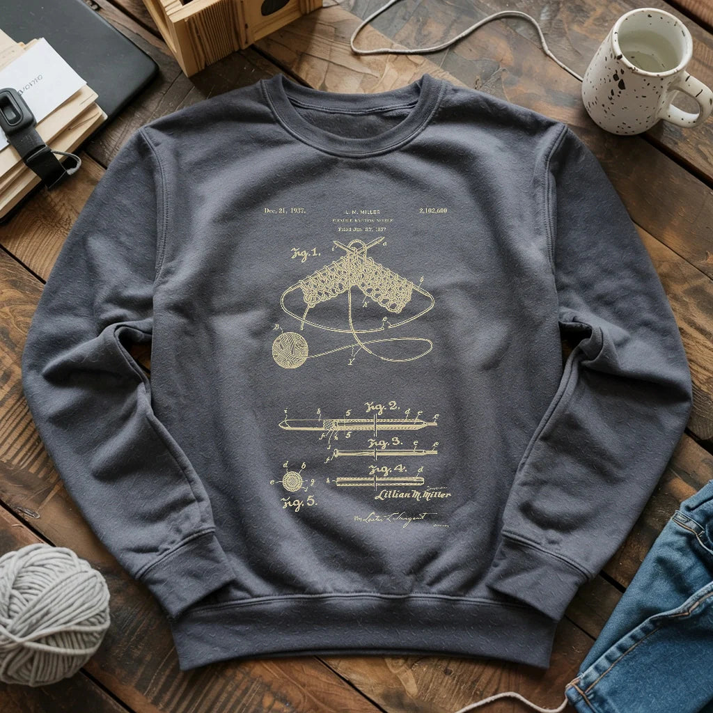 Vintage Knitting Pattern Sweatshirt - Prismatic Fiber Arts