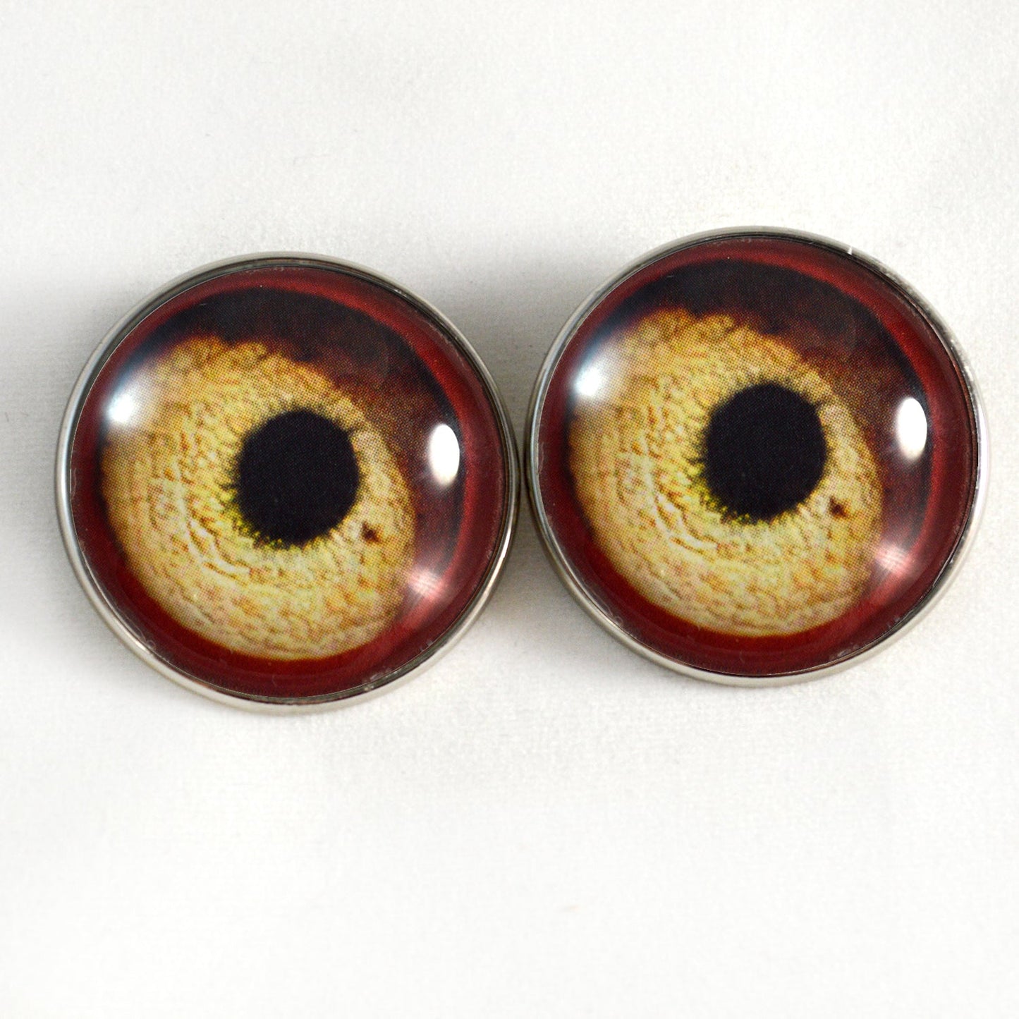 Vulture Sew-On Button Glass Eyes - Prismatic Fiber Arts