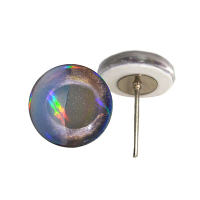 Walleye Iridescent Fish Inspired Glass Eyes on Wire Pin Posts