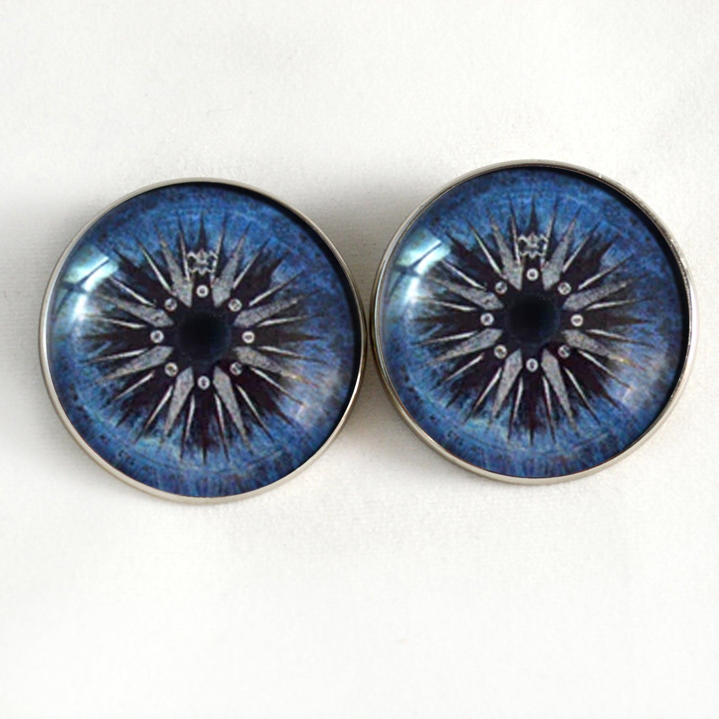 Water Vintage Compass Rose Sew-On Button Glass Eyes - Prismatic Fiber Arts