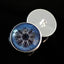 Water Vintage Compass Rose Sew-On Button Glass Eyes - Prismatic Fiber Arts
