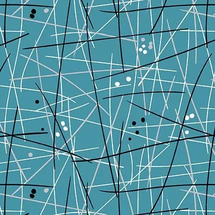 Blue Swizzle Stick Cotton Wideback Fabric Per Yard - Prismatic Fiber Arts