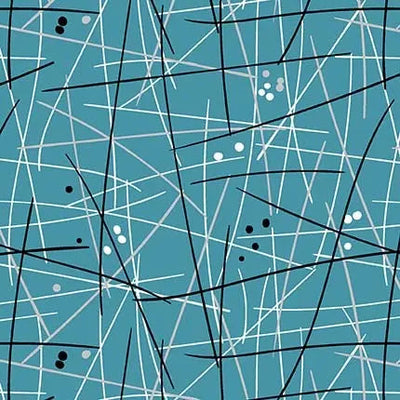 Blue Swizzle Stick Cotton Wideback Fabric Per Yard - Prismatic Fiber Arts