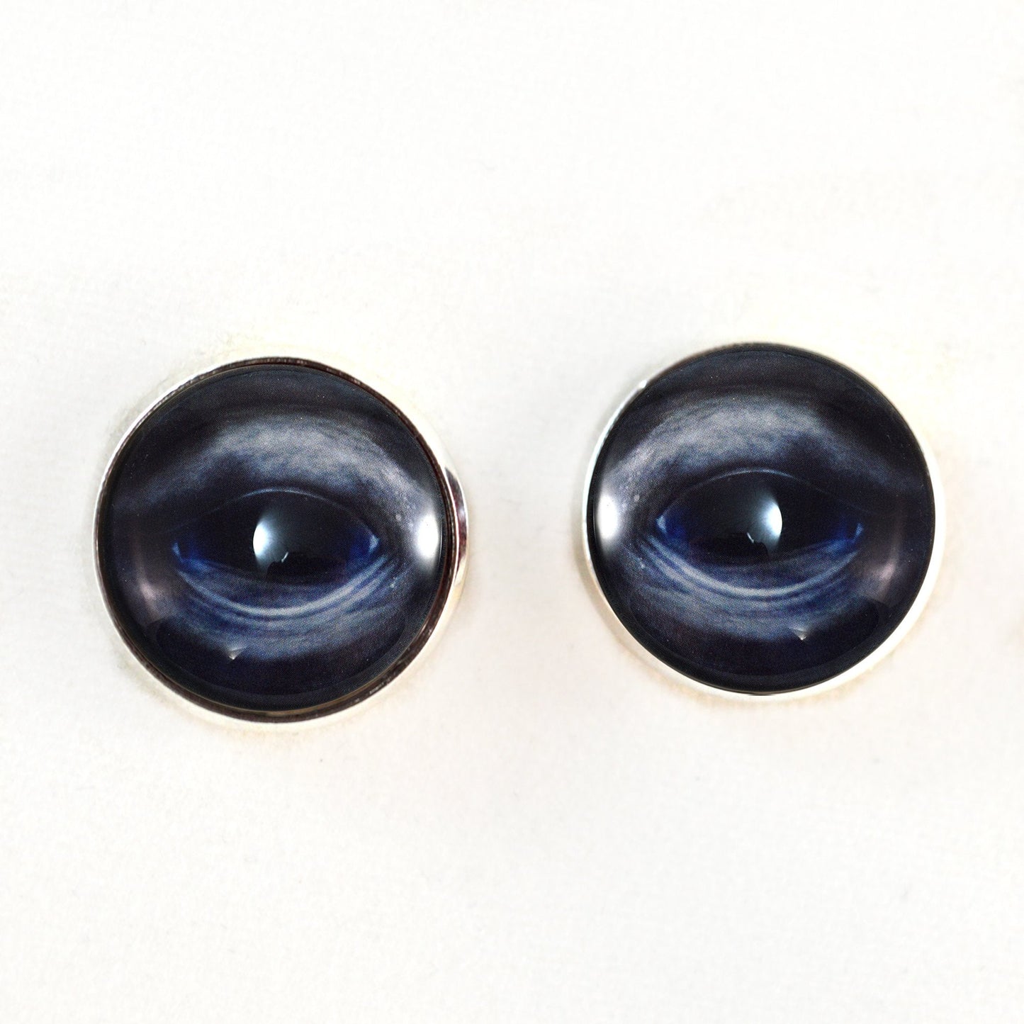 Blue Whale Sew-On Button Glass Eyes - Prismatic Fiber Arts