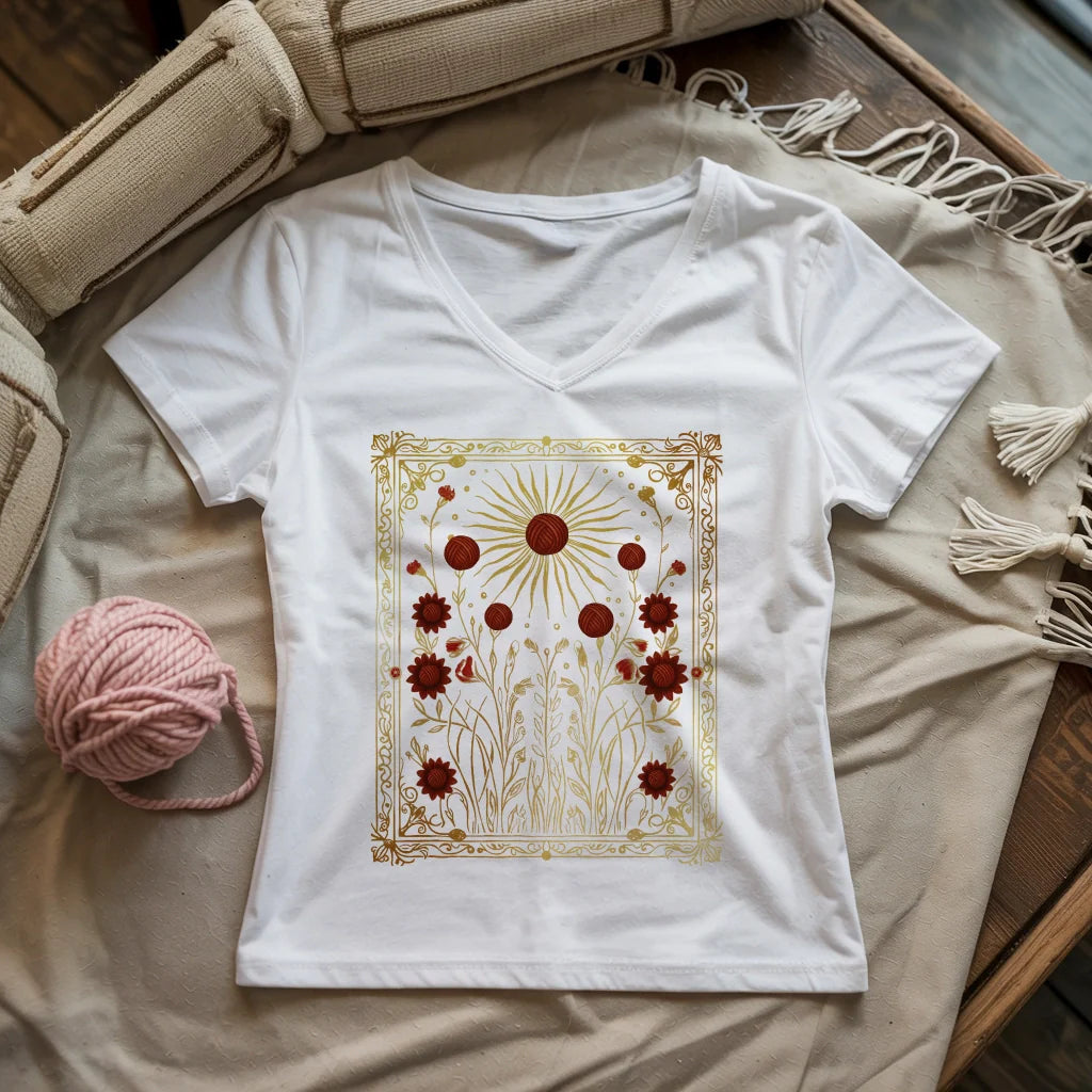Energy Of Yarn Lady V-neck - Prismatic Fiber Arts