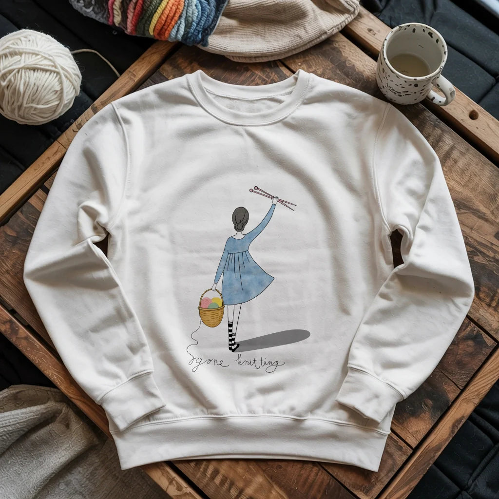 Gone Knitting Sweatshirt - Prismatic Fiber Arts