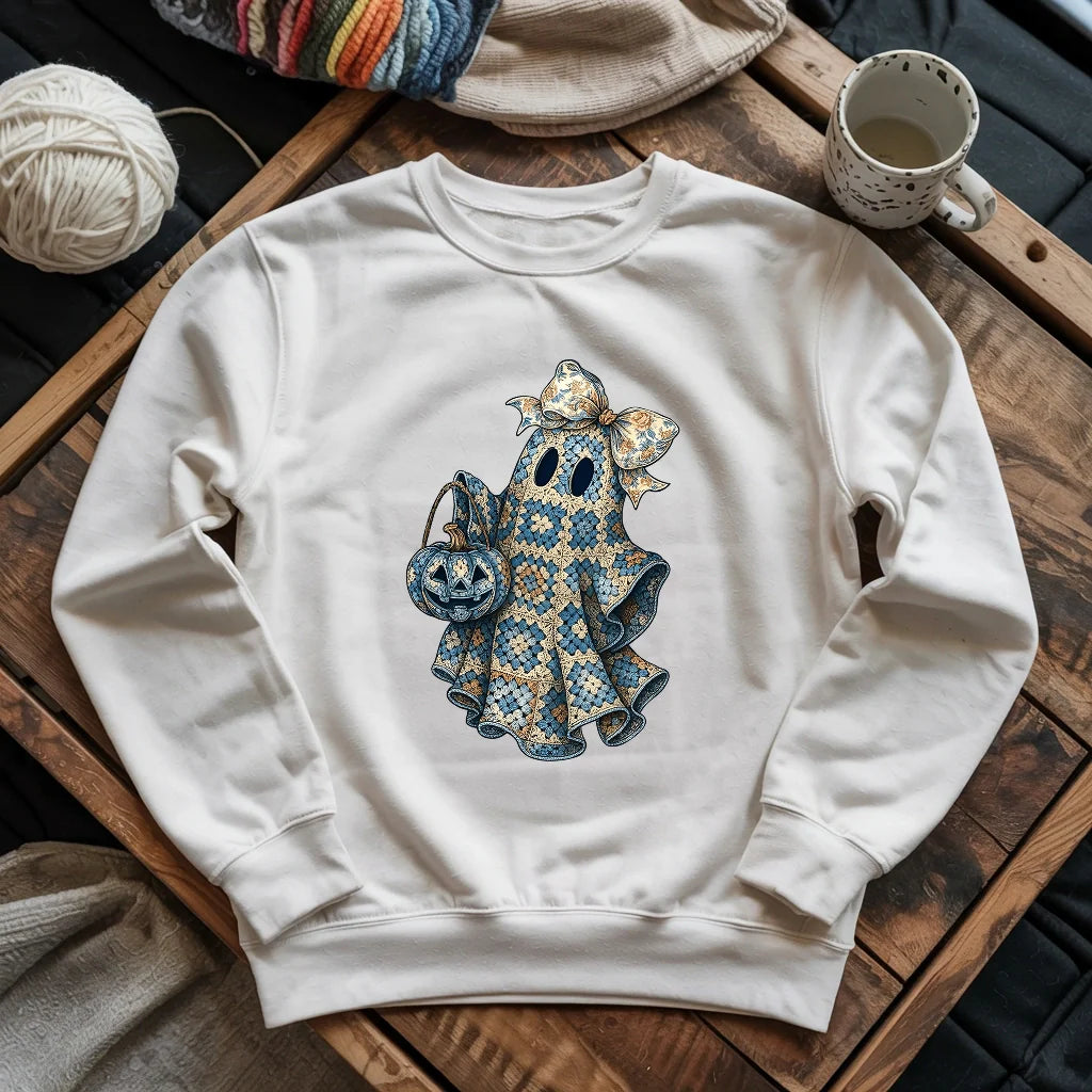 Granny Ghost Sweatshirt - Prismatic Fiber Arts