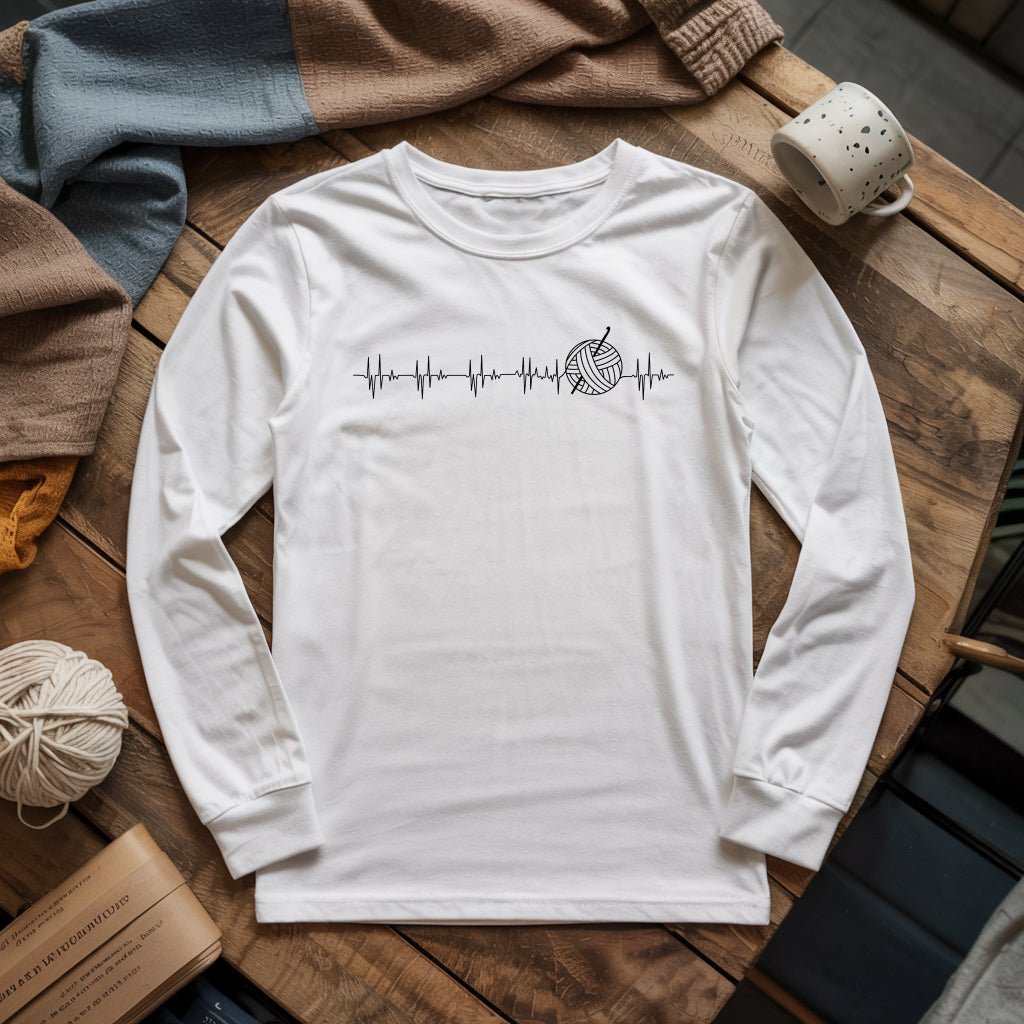 Heartbeat Long Sleeve T-shirt - Prismatic Fiber Arts