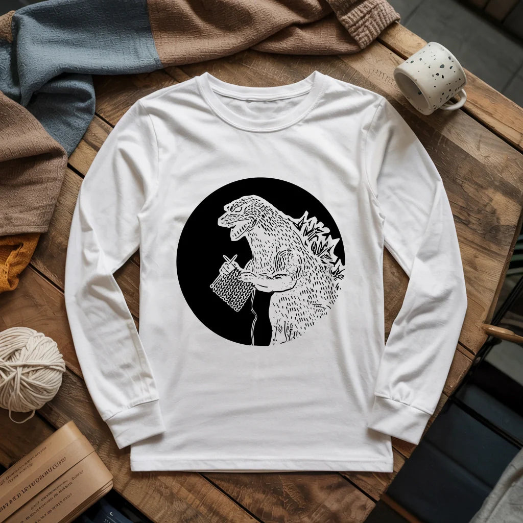 Knitzilla Long Sleeve T-shirt - Prismatic Fiber Arts