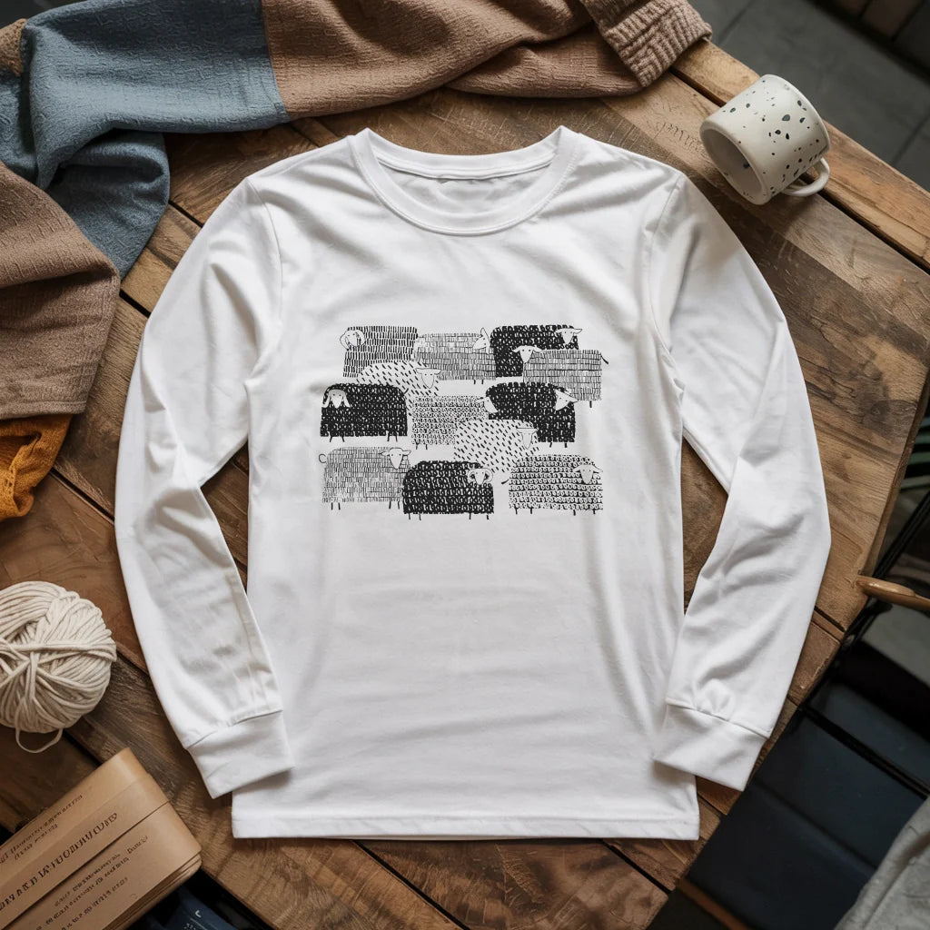 Sheep Happens Long Sleeve T-shirt - Prismatic Fiber Arts